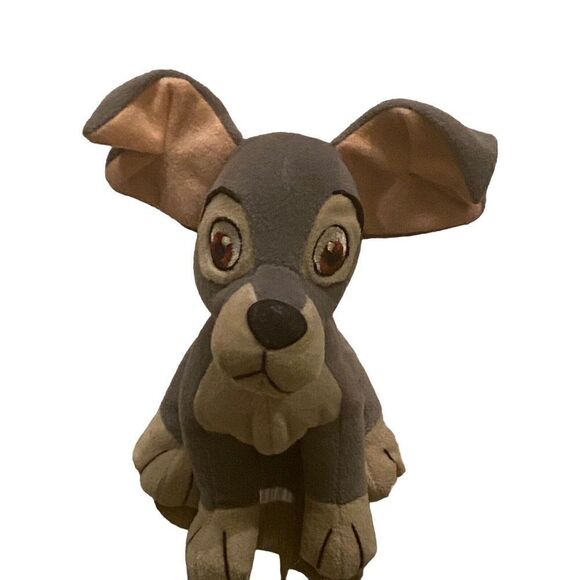 Walt Disney World Lady And The TRAMP 7”  Gray Dog Plush Beanie Toy - Picture 3 of 9